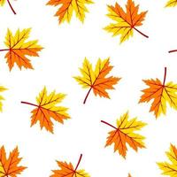 Maple leaf seamless pattern background vector