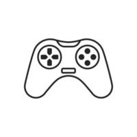 Game controller joystick line icon vector