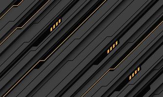 Abstractb yellow black line circuit cyber slash dynamic geometric on grey design modern futuristic technology background vector