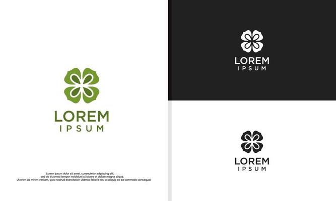 logo illustration vector graphic of clover.