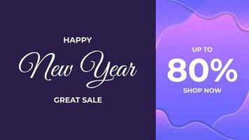 NEW YEAR GREAT SALE BANNER DESIGN, SUITABLE TO USE ON NEW YEAR EVENT vector
