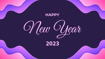 feliz año nuevo 2023 fondo con color degradado. adecuado para usar en el evento de año nuevo. vector