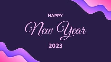 feliz año nuevo 2023 fondo con color degradado. adecuado para usar en el evento de año nuevo. vector