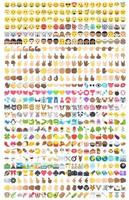 gran conjunto de emoticonos todos los iconos. conjunto de emojis de dibujos animados. conjunto de emoticonos vectoriales vector