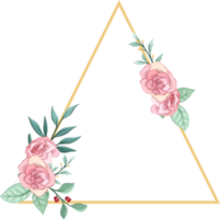 arreglo floral rosa con estilo acuarela png