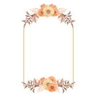 oranje bloem arrangement met waterverf stijl png