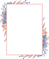 Blue Flower Arrangement with watercolor style png