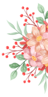 Orange Flower Arrangement with watercolor style png