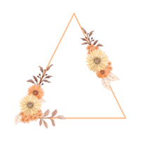 oranje bloem arrangement met waterverf stijl png