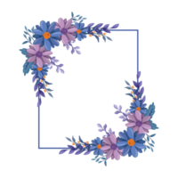 arrangement de fleurs violettes avec style aquarelle png