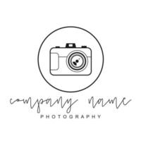 Amazing camera in line art Image graphic icon logo design abstract concept vector stock. Can be used as a symbol associated with photograpy