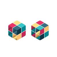 Amazing 3D cubic in hexagon Image graphic icon logo design abstract concept vector stock. Can be used as a symbol associated with rubic