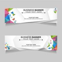 banner con categorías de triángulos coloridos imagen icono gráfico diseño de logotipo concepto abstracto vector stock. se puede utilizar como equipo relacionado para promoción o plantilla