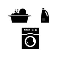 Amazing and simple tools to wash clothes Image graphic icon logo design abstract concept vector stock. Can be used as a symbol related to laundry.