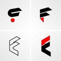 letra o palabra f fuente imagen gráfico icono logotipo diseño abstracto concepto vector stock. se puede usar como un símbolo relacionado con la inicial o el monograma