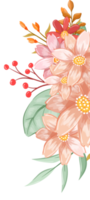 arranjo de flor de laranjeira com estilo aquarela png