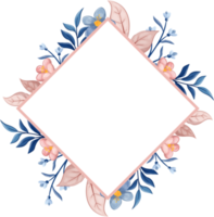arreglo floral azul con estilo acuarela png