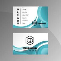 Light blue color Elegant business card template front and back image graphic icon logo design abstract concept vector stock. Can be used as a symbol related to promotion or profile