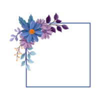 Purple Flower Arrangement with watercolor style png