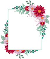 Red Flower Arrangement with watercolor style png