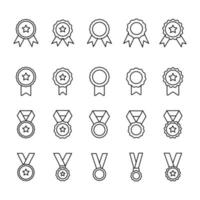 Medal icon set vector symbol design templates