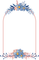 arrangement de fleurs bleues avec style aquarelle png