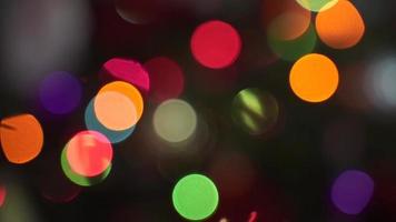 Light Red and orange holiday bokeh. Abstract Christmas background video