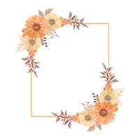Orange Flower Arrangement with watercolor style png