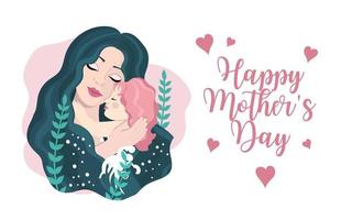 Happy Mothers Day concept. vector