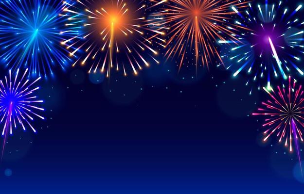 Colorful Firework Background