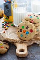 Chocolate chip and candy cookie photo