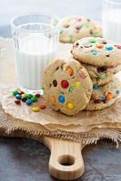 Chocolate chip and candy cookie photo