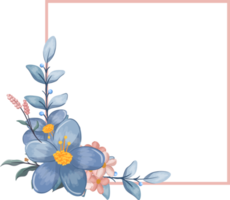 blu fiore preparativi con acquerello stile png