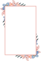 arreglo floral azul con estilo acuarela png