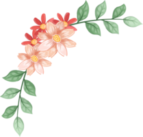 Orange Flower Arrangement with watercolor style png