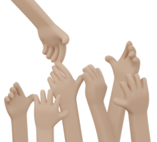 hand portion varje Övrig 3d framställa png