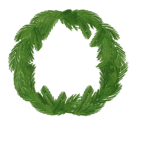 Watercolor Christmas wreath. Hand painted watercolor illustration isolated png