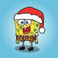 bob esponja navidad la ilustración vector