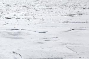 Frozen river detail photo