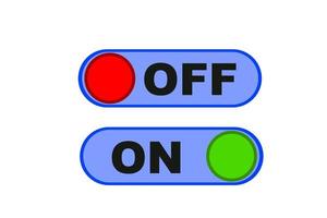 On OFF toggle switch Button Vector. Active and Inactive icon. Slider buttons Material design switch buttons set.switch off, turn on vector