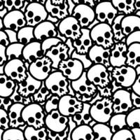 Random skull vector for fabric seamless pattern