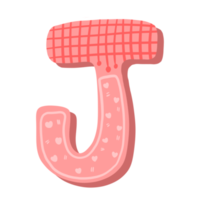 Pink Valentines Alphabet png