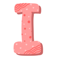 Pink Valentines Alphabet png