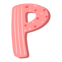 Pink Valentines Alphabet png