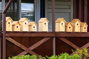 wooden birdhouses on sale photo