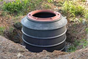 instalacion de tanque soterrado para sistema de alcantarillado foto