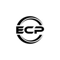 ECP letter logo design in illustration. Vector logo, calligraphy designs for logo, Poster, Invitation, etc.