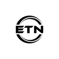 diseño del logotipo de la letra etn en la ilustración. logotipo vectorial, diseños de caligrafía para logotipo, afiche, invitación, etc. vector