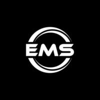 EMS letter logo design in illustration. Vector logo, calligraphy designs for logo, Poster, Invitation, etc.