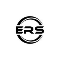 ERS letter logo design in illustration. Vector logo, calligraphy designs for logo, Poster, Invitation, etc.